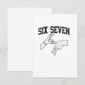 Six Seven Meme Viral 67 Mason Sign Language Dankeskarte (Vorne/Hinten)