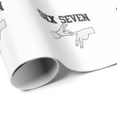 Six Seven Meme Viral 67 Mason Sign Language Geschenkpapier (Rolleneckpunkt)
