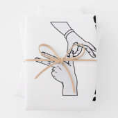 Six Seven Meme Viral 67 Mason Sign Language Geschenkpapier Set (Beispiel)