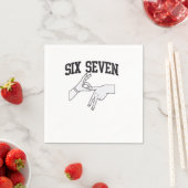 Six Seven Meme Viral 67 Mason Sign Language Serviette (Beispiel)