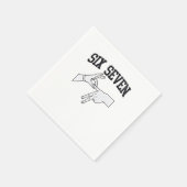 Six Seven Meme Viral 67 Mason Sign Language Serviette (Ecke)
