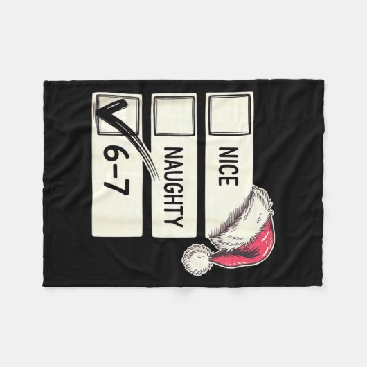 Six Seven Nice Naughty 6-7 Slang Fleecedecke (Vorderseite (Horizontal))