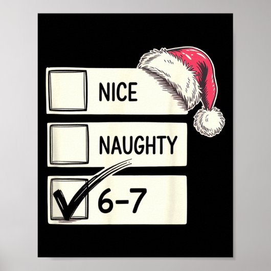 Six Seven Nice Naughty 6-7 Slang Poster (Vorne)