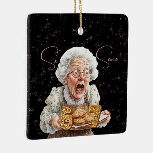 Six Seven On Grannie's Cookie Plate Christmas Keramikornament (Rechts)
