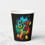 Six Seven Party Paper Cups 6-7 Meme Party Decor Pappbecher (Rückseite)