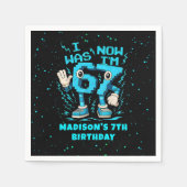Six Seven Pixel Meme 7. Geburtstag Servietten (Vorderseite)