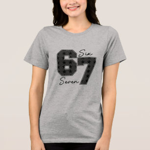 Six Seven Pop Culture Vibe Grafik Tri-Blend Shirt