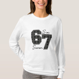 Six Seven Popkultur-Vibe-Grafik T-Shirt