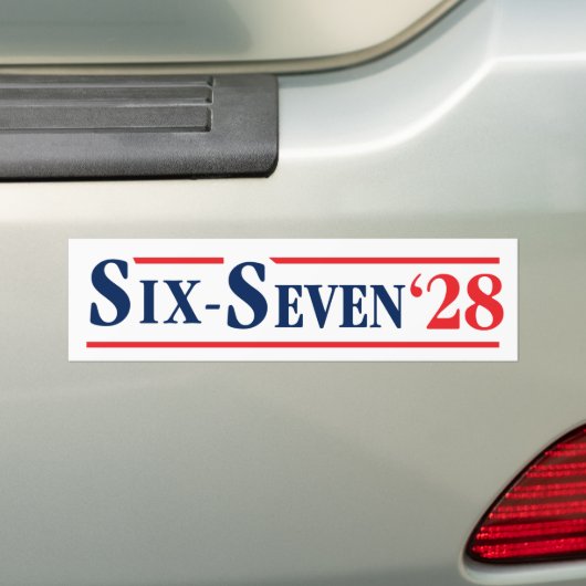 Six Seven President 67 Vote Six-Seven 2028 Funny Autoaufkleber (Auf Auto)