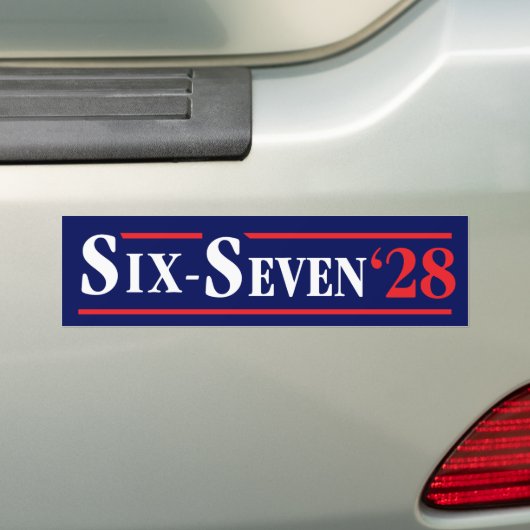 Six Seven President 67 Vote Six-Seven 2028 Funny Autoaufkleber (Auf Auto)