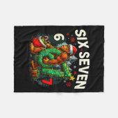 Six Seven Santa Bigfoot Christmas Sasquatch 67 Fun Fleecedecke (Vorderseite (Horizontal))