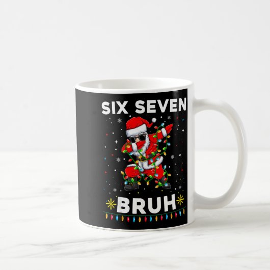 Six Seven Santa Christmas 6 7 Bruh Meme Gen Alpha Kaffeetasse (Rechts)