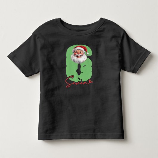 Six Seven Santa, Funny Matching Kleinkind T-shirt (Vorderseite)