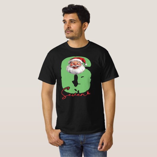 Six Seven Santa, Funny Matching T-Shirt (Vorne ganz)
