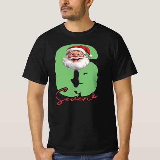 Six Seven Santa, Funny Matching T-Shirt (Vorderseite)