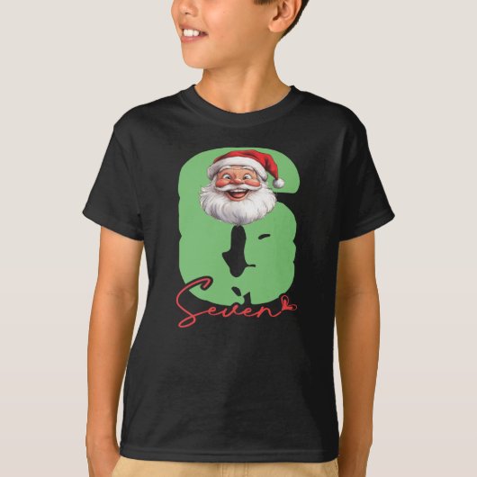 Six Seven Santa, Funny Matching T-Shirt (Vorderseite)