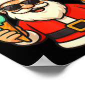 Six Seven Santa Santa Sungles Ice Cream Christmas  Poster (Ecke)