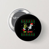 Six Seven Skeleton Meme Christmas Ugly Sweater 67 Button (Vorne & Hinten)