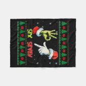 Six Seven Skeleton Meme Christmas Ugly Sweater 67 Fleecedecke (Vorderseite (Horizontal))