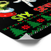 Six Seven Skeleton Meme Christmas Ugly Sweater 67 Poster (Ecke)