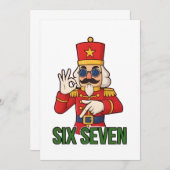 Six Seven Snowman Christmas Nutcracker 6 7 Xmas Ankündigung (Vorne/Hinten)