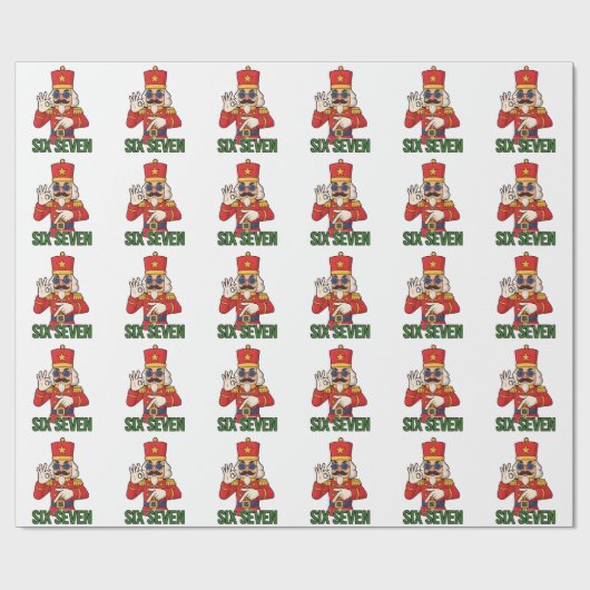 Six Seven Snowman Christmas Nutcracker 6 7 Xmas Geschenkpapier (Flach)