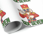 Six Seven Snowman Christmas Nutcracker 6 7 Xmas Geschenkpapier (Rolleneckpunkt)