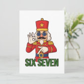 Six Seven Snowman Christmas Nutcracker 6 7 Xmas  Save The Date (Stehend Vorderseite)