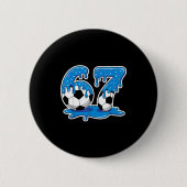 Six Seven Soccer Ice Cream Drip Funny Design Button (Vorderseite)