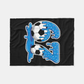 Six Seven Soccer Ice Cream Drip Funny Design Fleecedecke (Vorderseite (Horizontal))