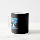 Six Seven Soccer Ice Cream Drip Funny Design Kaffeetasse (Vorderseite Links)