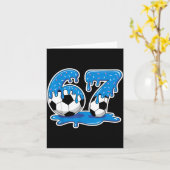 Six Seven Soccer Ice Cream Drip Funny Design Karte (Gelbe Blume)