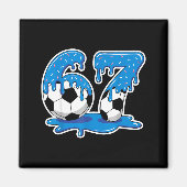 Six Seven Soccer Ice Cream Drip Funny Design  Magnet (Vorne)
