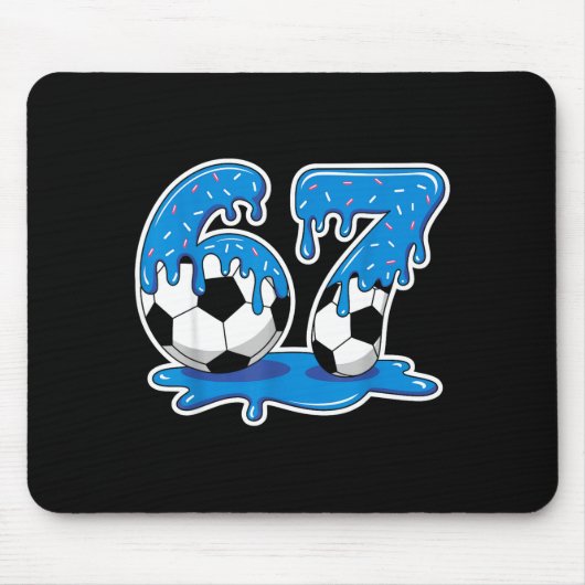 Six Seven Soccer Ice Cream Drip Funny Design Mousepad (Vorne)