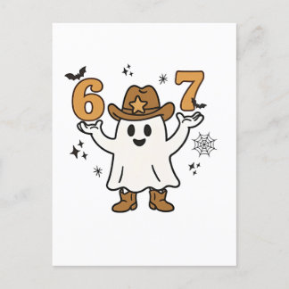 Six Seven Spooky Halloween Sport 67 Mason Meme Feiertagspostkarte