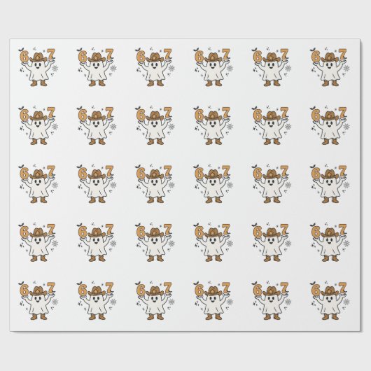 Six Seven Spooky Halloween Sport 67 Mason Meme Geschenkpapier (Flach)