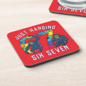 six seven T-Shirt Getränkeuntersetzer (Linke Seite)