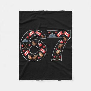Six Seven Trending 67 Frohe Weihnachten Kanada  Fleecedecke
