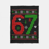 Six Seven Ugly Christmas Sweater 67 Meme Xmas Boys Fleecedecke (Vorderseite)