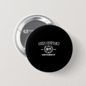 Six Seven University Six Seven Bruh 67 Meme  Button (Vorne & Hinten)