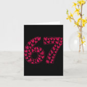 Six Seven Viral Sketch Heart 67 Cute Valentine Sch Karte (Gelbe Blume)