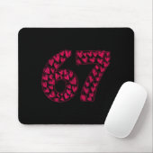 Six Seven Viral Sketch Heart 67 Cute Valentine Sch Mousepad (Mit Mouse)