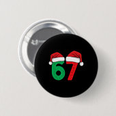 Six Seven Weihnachten 6 7 Meme Lustiges Weihnachte Button (Vorne & Hinten)