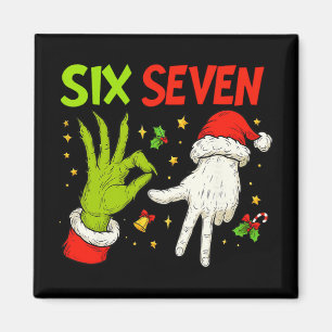 Six Seven Weihnachten Lustig 6 7 Meme Xmas Magnet