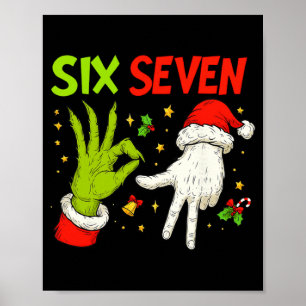 Six Seven Weihnachten Lustig 6 7 Meme Xmas  Poster