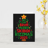 Six Seven Xmas Tree 67 No Cap Bruh Meme 6 7 Christ Karte (Gelbe Blume)