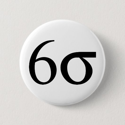 Six Sigma (Lean Six Sigma) Button (Vorderseite)
