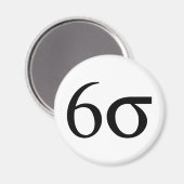 Six Sigma (Lean Six Sigma) Magnet (Vorderseite/Rückseite)