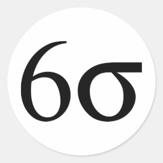 Six Sigma (Lean Six Sigma) Runder Aufkleber