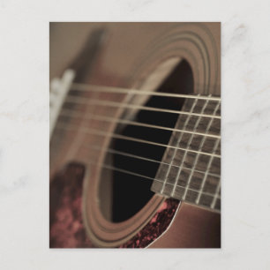 Six String Acoustic Guitar Postkarte